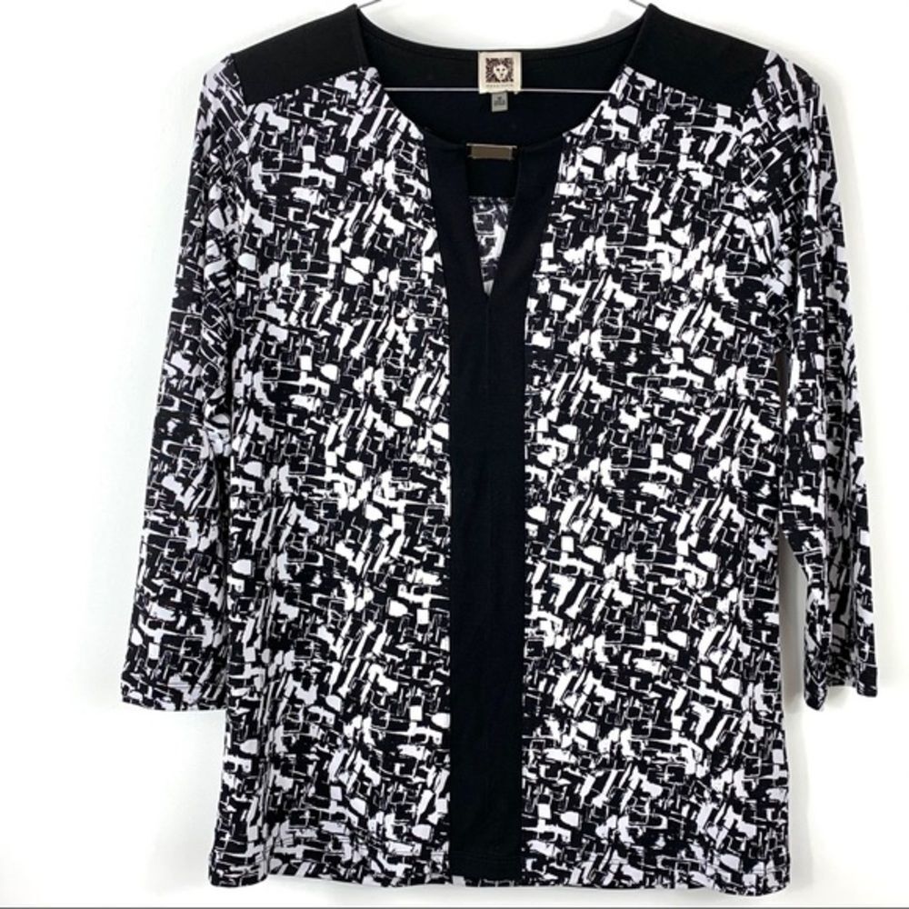 Ann Klein Black &‎ White Top